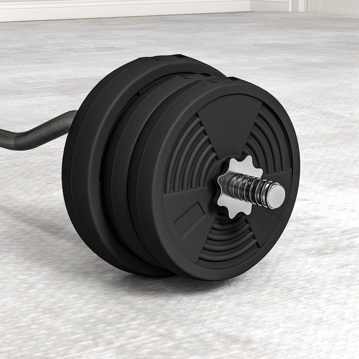 25kg Barbell Set, Adjustable Weights with Curl Bar and Non-slip Handle, for Women and Men Weight Lifting Training by SPORTNOW-7