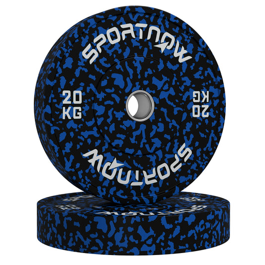 Olympic Weight Plates Set, Solid Rubber Bumper Plates Weights Discs with 2"/5cm Holes, for Home Gym Weight Lifting Strength Training, 2 x 20kg-0
