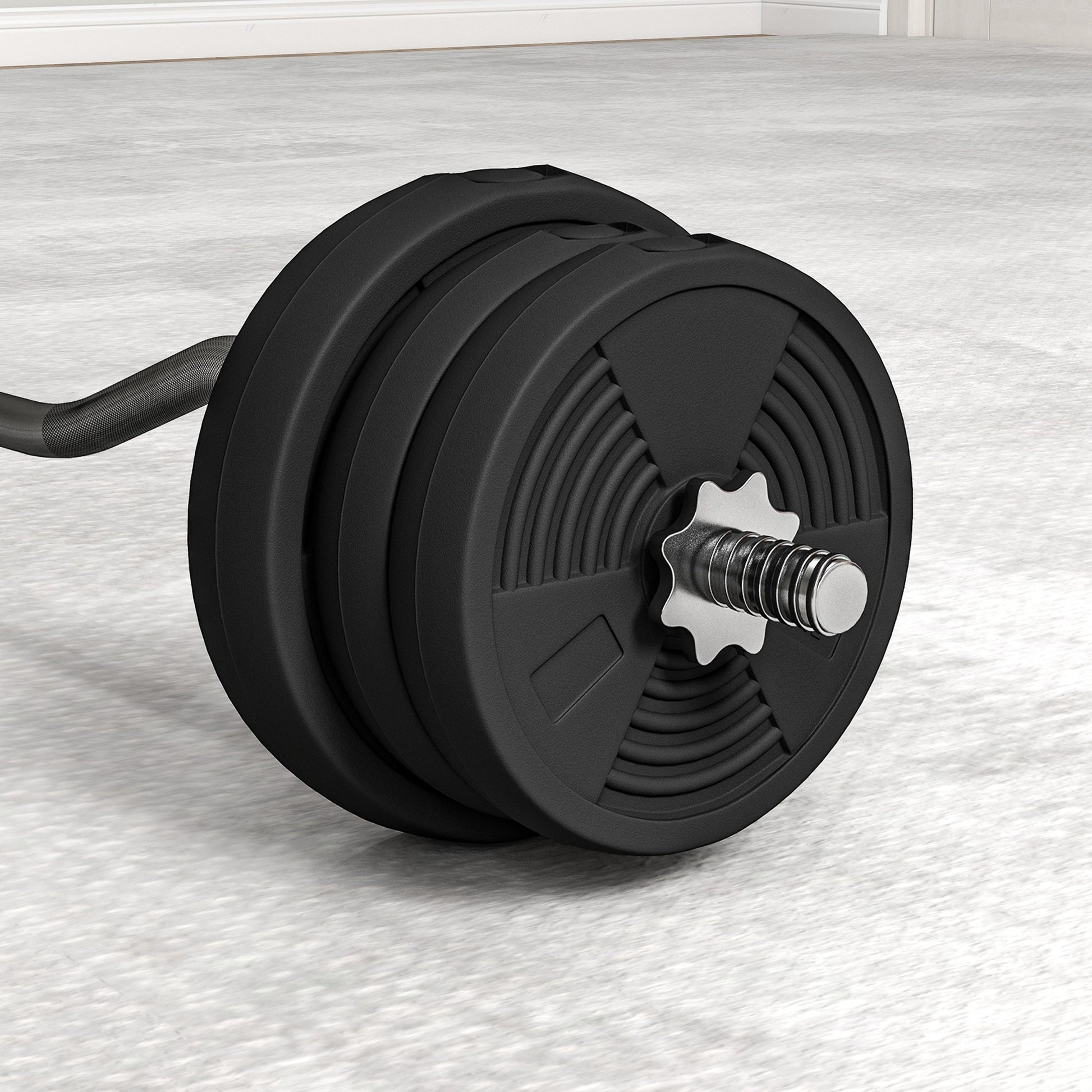 25kg Barbell Set, Adjustable Weights with Curl Bar and Non-slip Handle, for Women and Men Weight Lifting Training by SPORTNOW-7