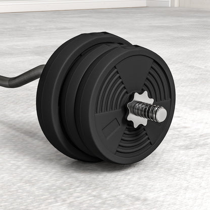 25kg Barbell Set, Adjustable Weights with Curl Bar and Non-slip Handle, for Women and Men Weight Lifting Training by SPORTNOW-7