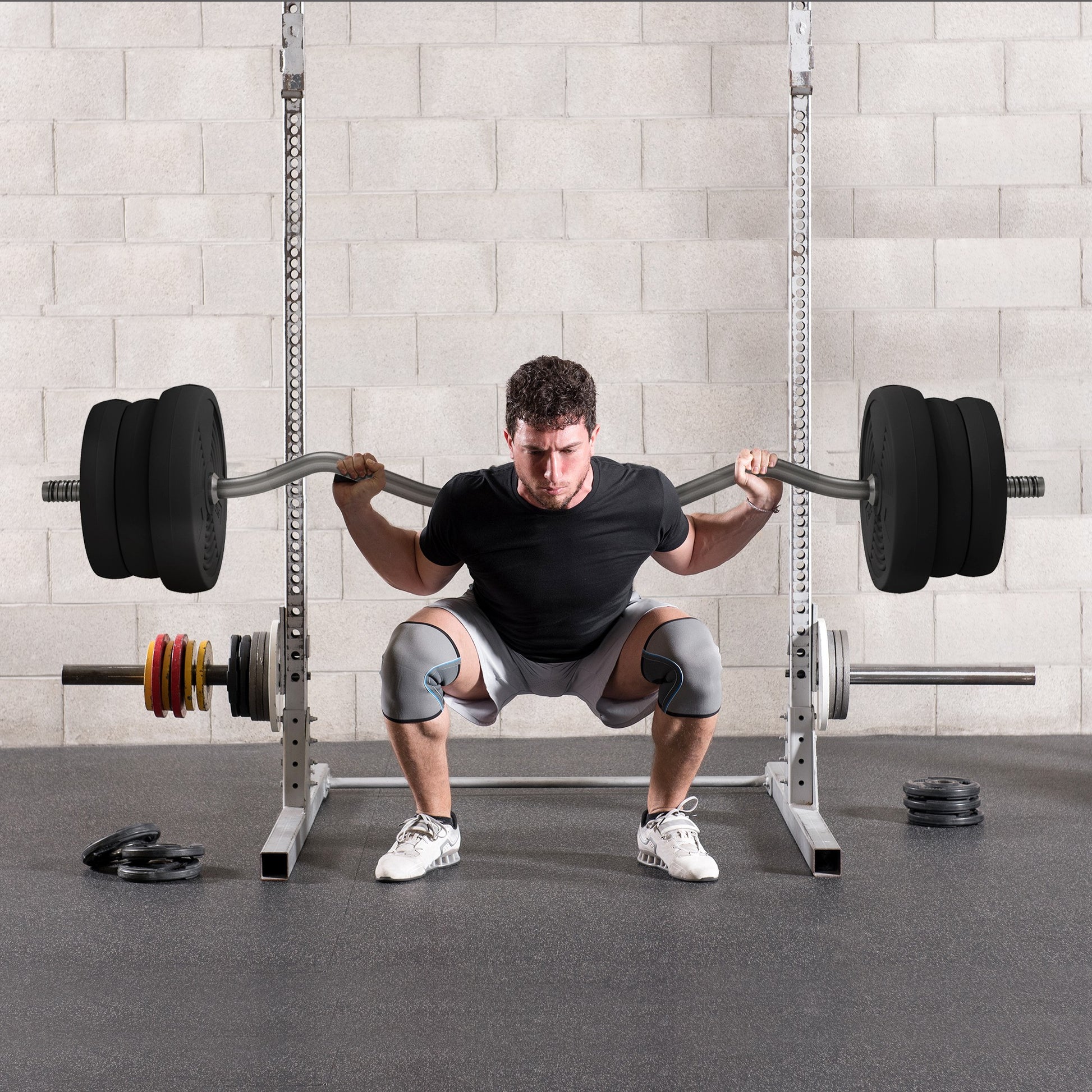 25kg Barbell Set, Adjustable Weights with Curl Bar and Non-slip Handle, for Women and Men Weight Lifting Training by SPORTNOW-8